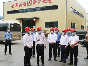 熱烈歡迎麗水市副市長葉伯軍一行蒞臨集團青田鑄造基地視察指導(dǎo)